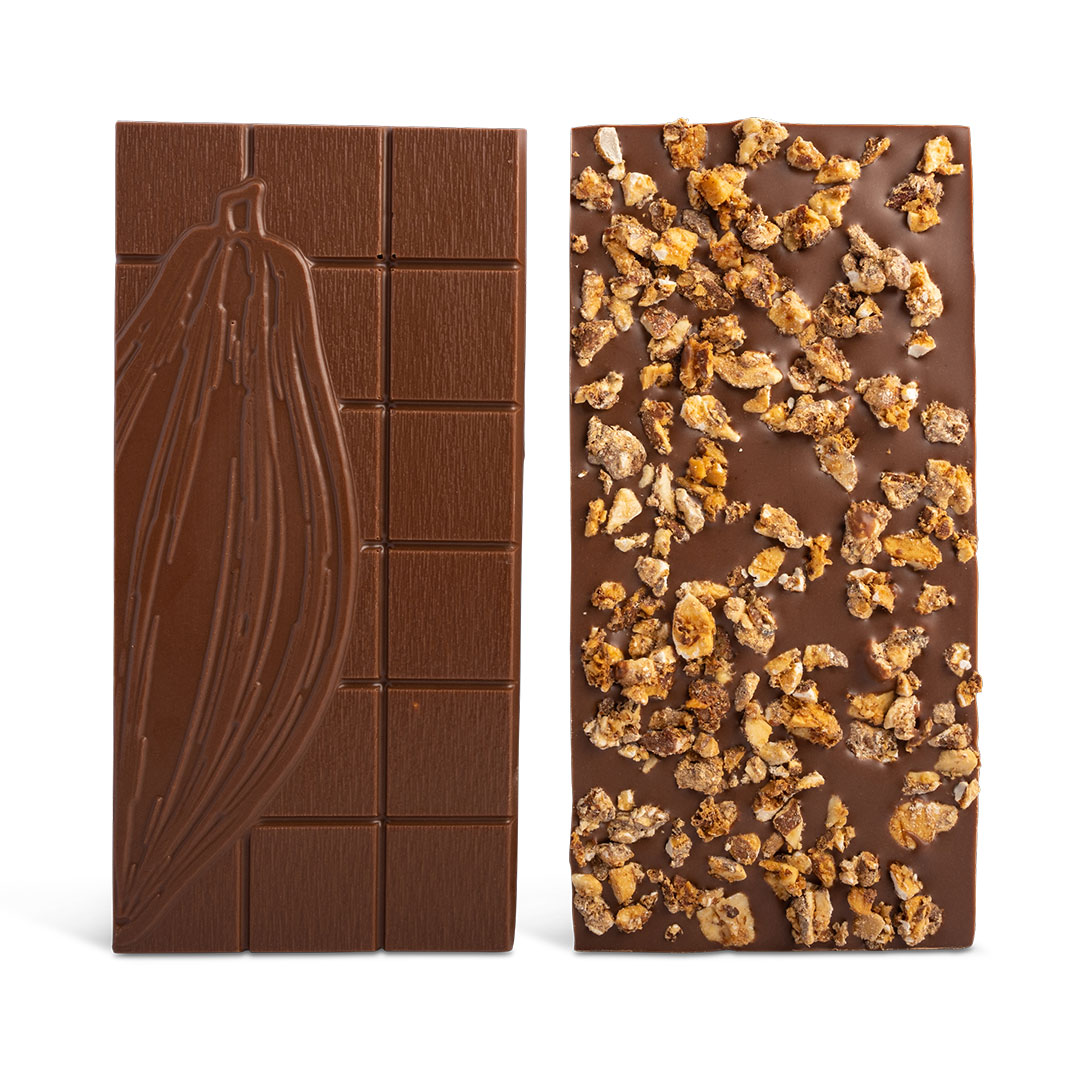 Tablette de chocolat au lait à la noisette