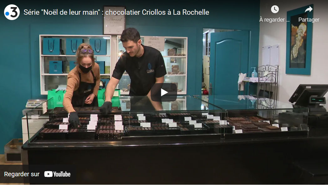 Reportage France 3 Criollos "Noël de leur main" Chocolatier à la rochelle